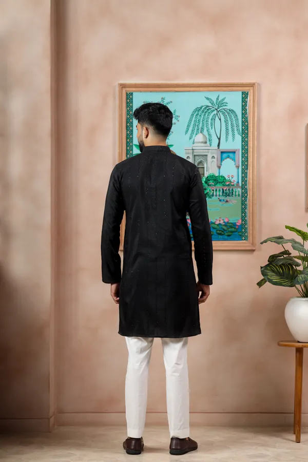 Black__Cotton_Silk_Dobby_Texture_with_Sequins_Ethnic_Set