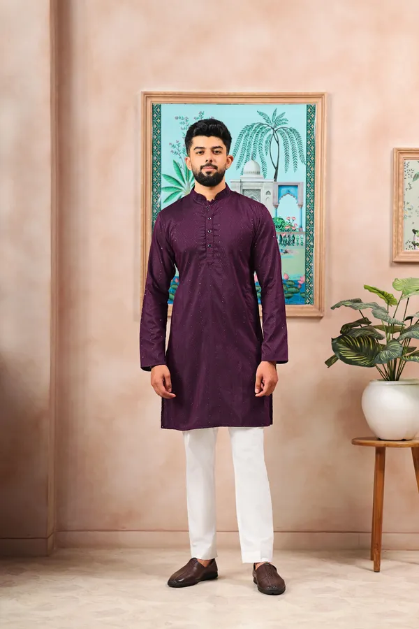 Wine_Cotton_Silk_Dobby_Texture_with_Sequins_Ethnic_Set
