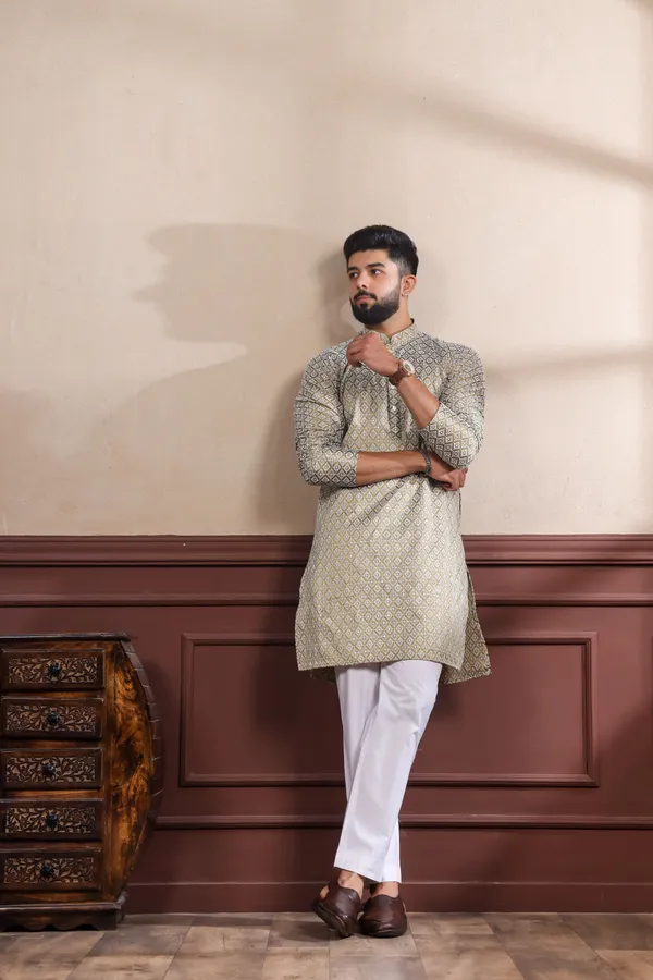 Biege_Cotton_Silk_Embroidered_With_Sequins_Kurta