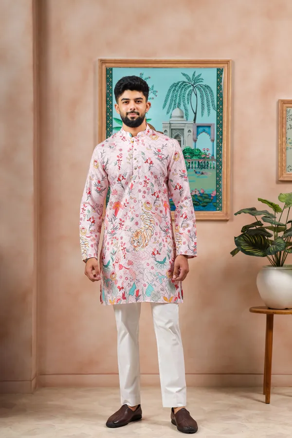 Pink_Cotton_Zari_thread_Work_with_Animal_Print_Kurta
