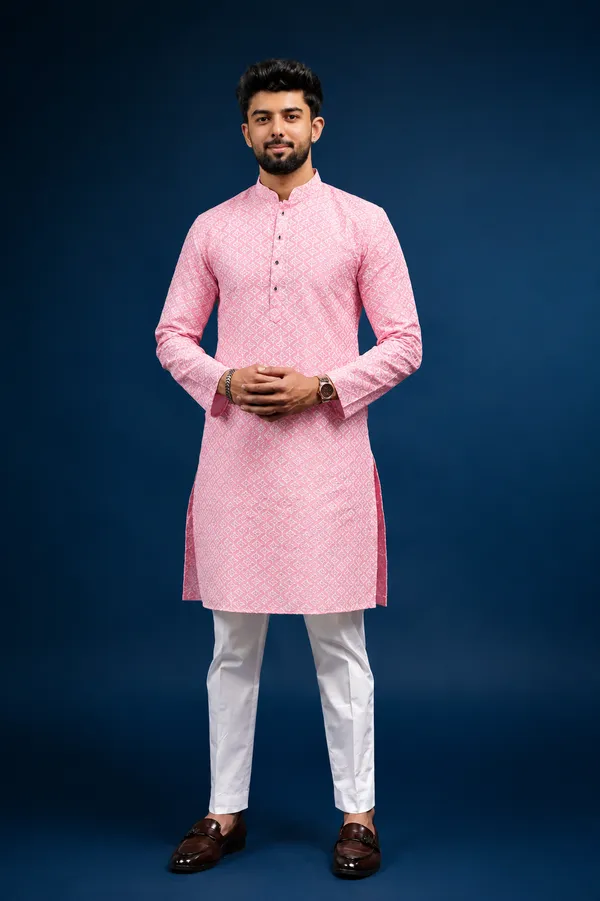 Pink_Cotton_Silk_Embroidered_With_Sequins_Kurta