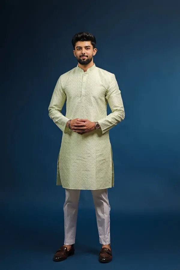 Light_Green_Cotton_Silk_Embroidered_With_Sequins_Kurta