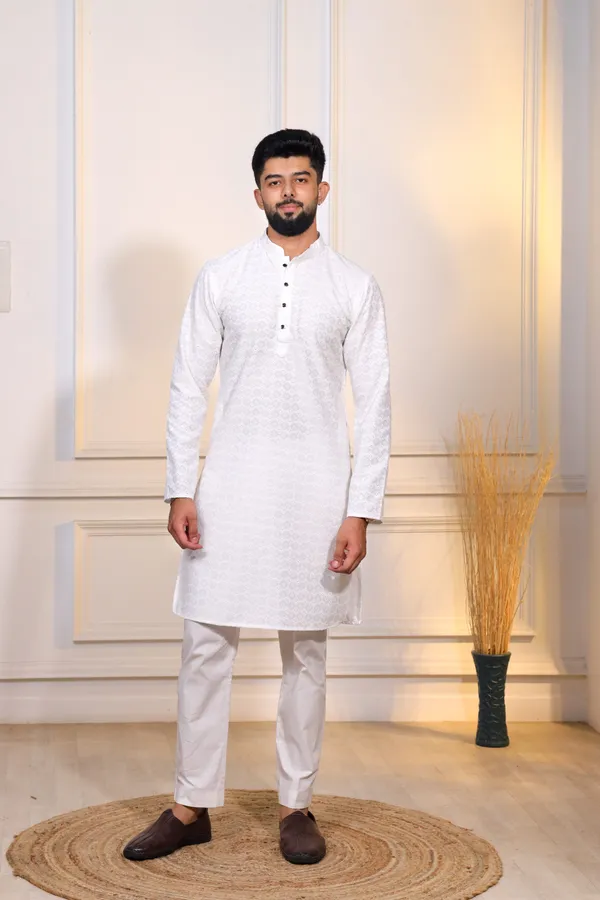 White_Rayon_Embroidered_with_sequins_Ethnic_Set