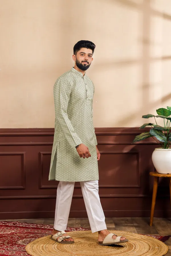 Light_Green_Sequin_Thread_With_Digital_Print_Kurta