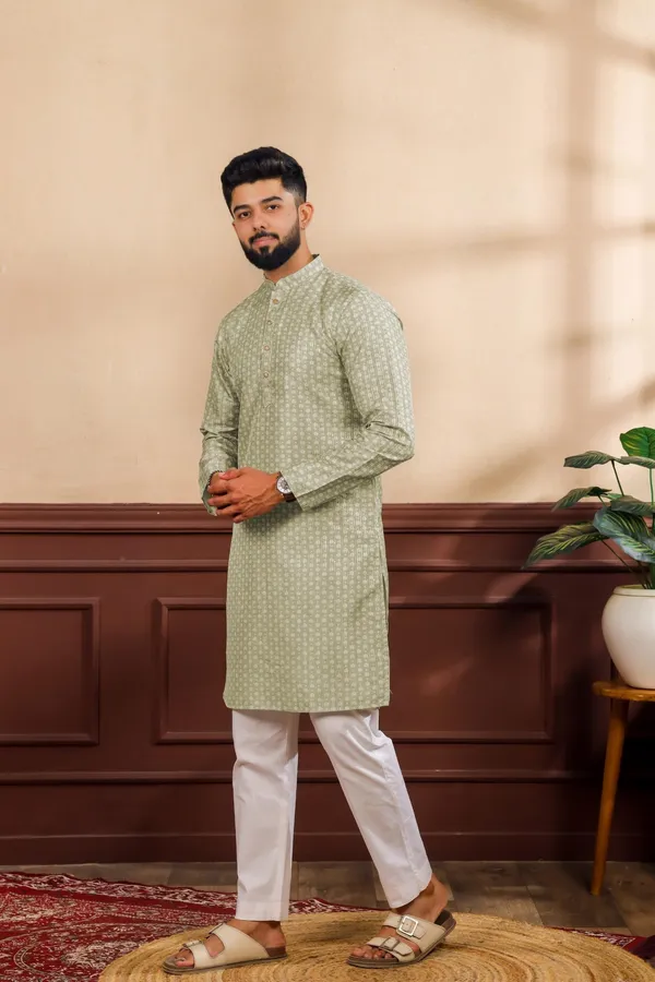 Light_Green_Sequin_Thread_With_Digital_Print_Kurta