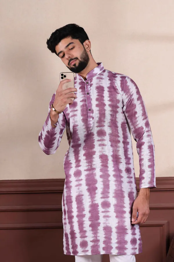 Purple_Linen_Digital_Print_Kurta