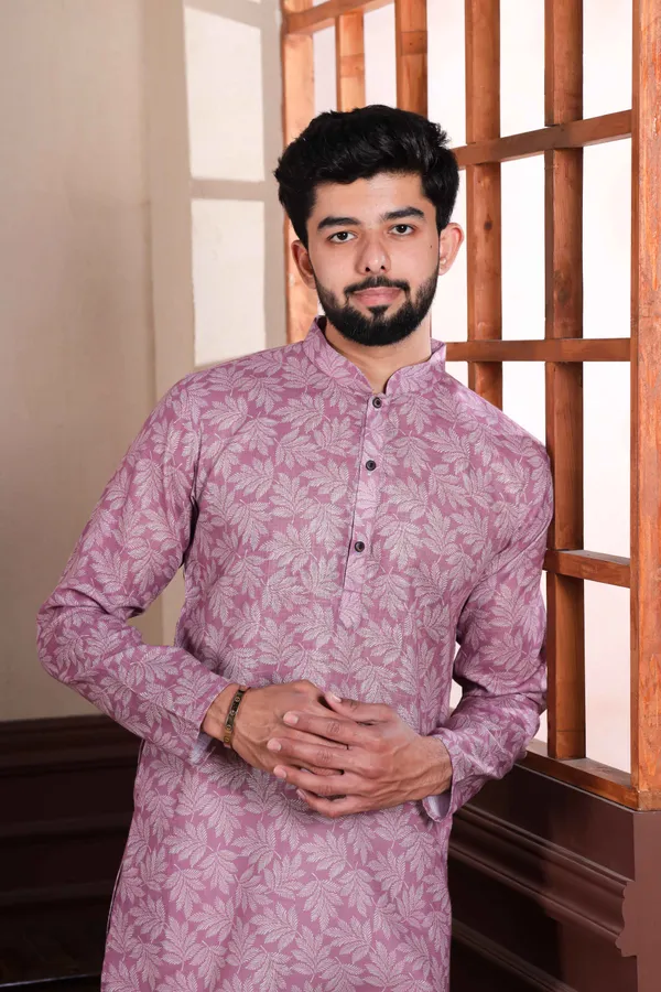 Purple_Linen_Digital_Print_Kurta