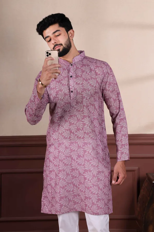 Purple_Linen_Digital_Print_Kurta