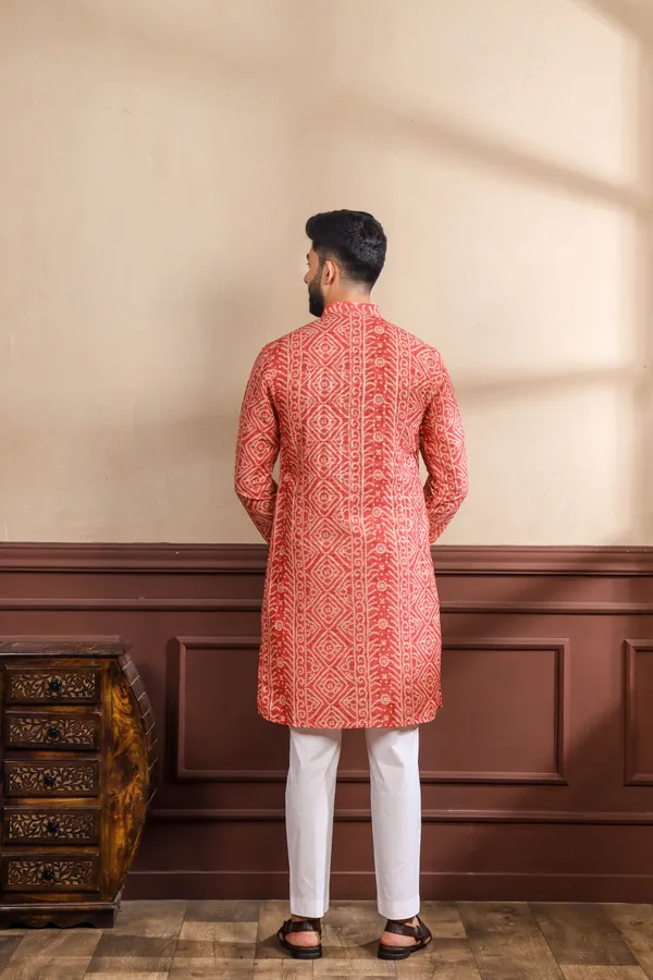 Orange_Cotton_Digital_Print_Kurta