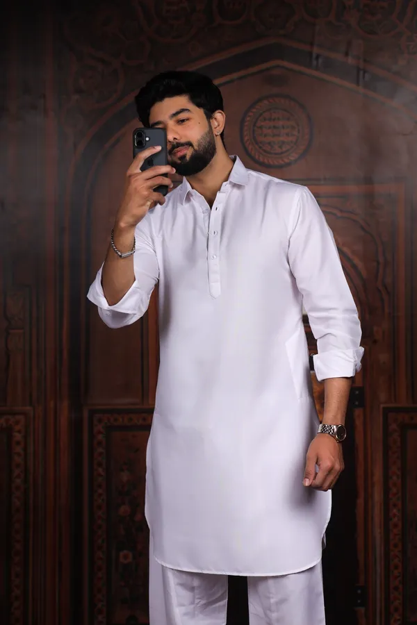 White_Cotton_Satin_Pathani_Set