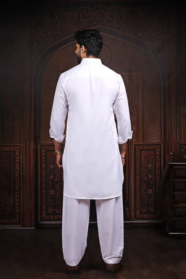 White_Cotton_Satin_Pathani_Set