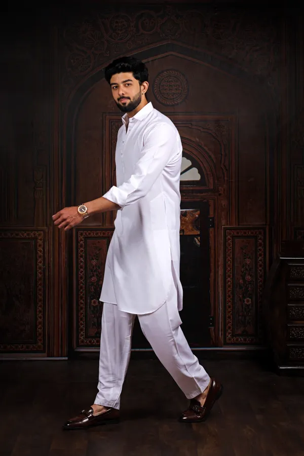 White_Cotton_Satin_Pathani_Set