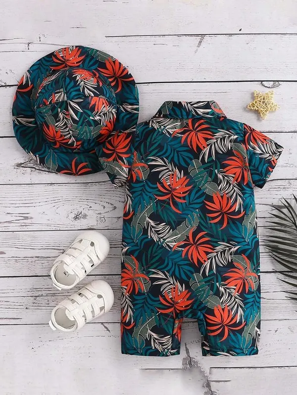 Multicolor_Traditional_Outfit_With_Frog_Button_Shirt_And_Linen_Shorts_For_Kids