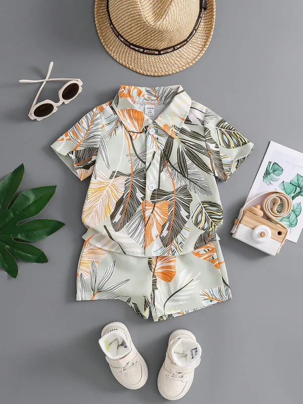 Multicolor_Toddler_Chinese_Style_Embroidered_Shirt_&_Shorts_Set_For_Boys