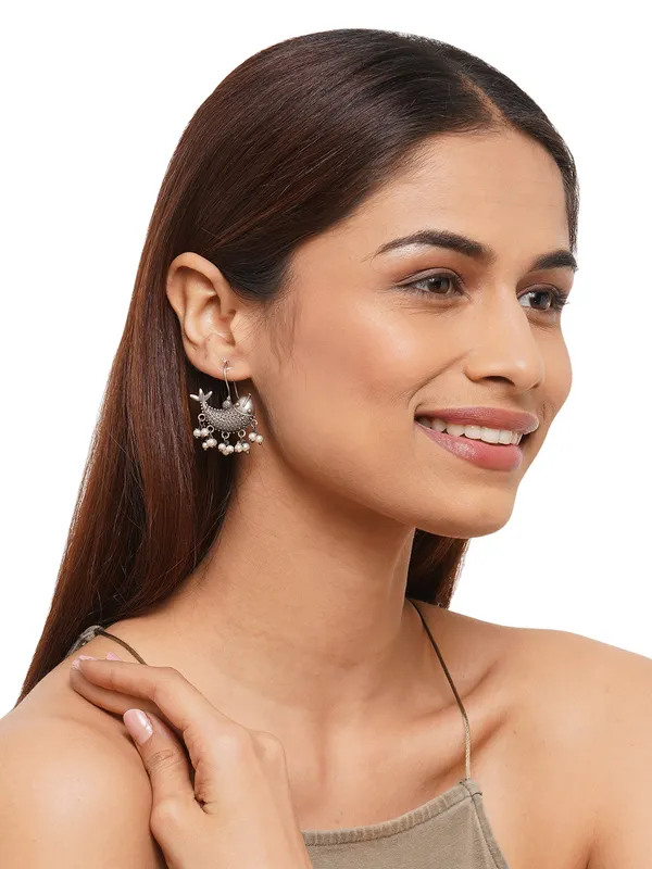 Silver_Toned_Oxidised_Contemporary_Drop_Earrings