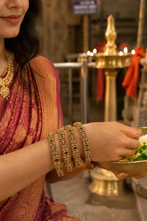 LAKSHMI_TEMPLE_ANTIQUE_BANGLES_SET