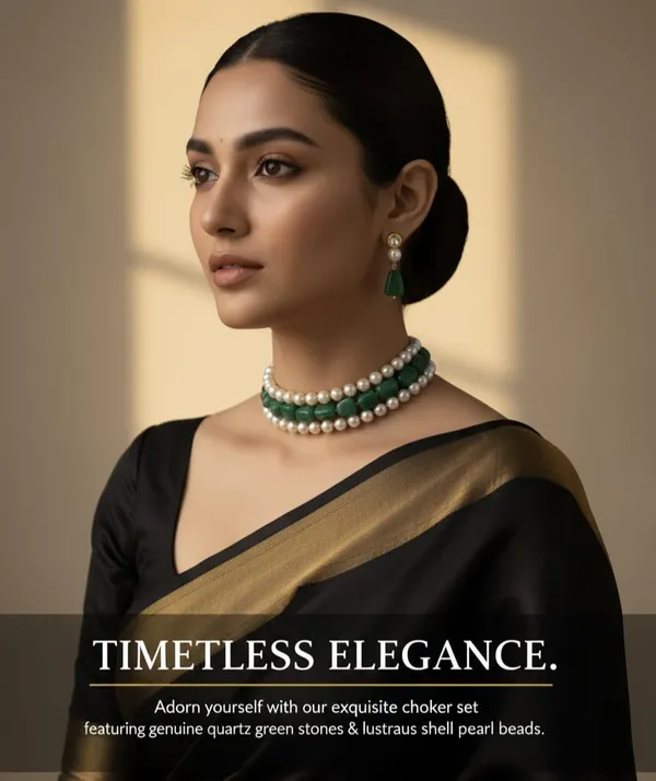SARA_CHOKAR_IN_GREEN_STONE_&_PEARL_LAYERED_WITH_MATCHING_EARRINGS