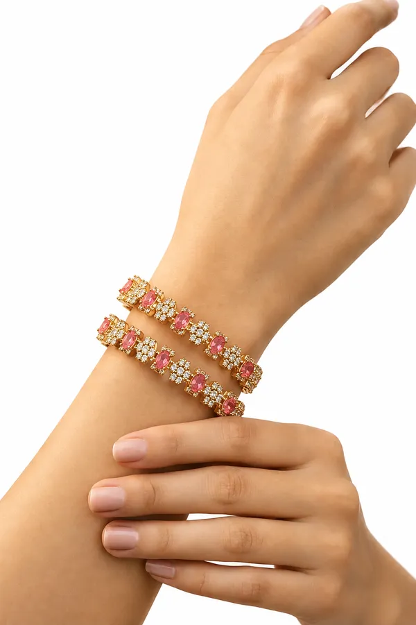 GOLD-TONE_AMERICAN_DIAMOND_BRACELET_-_RED&WHITE