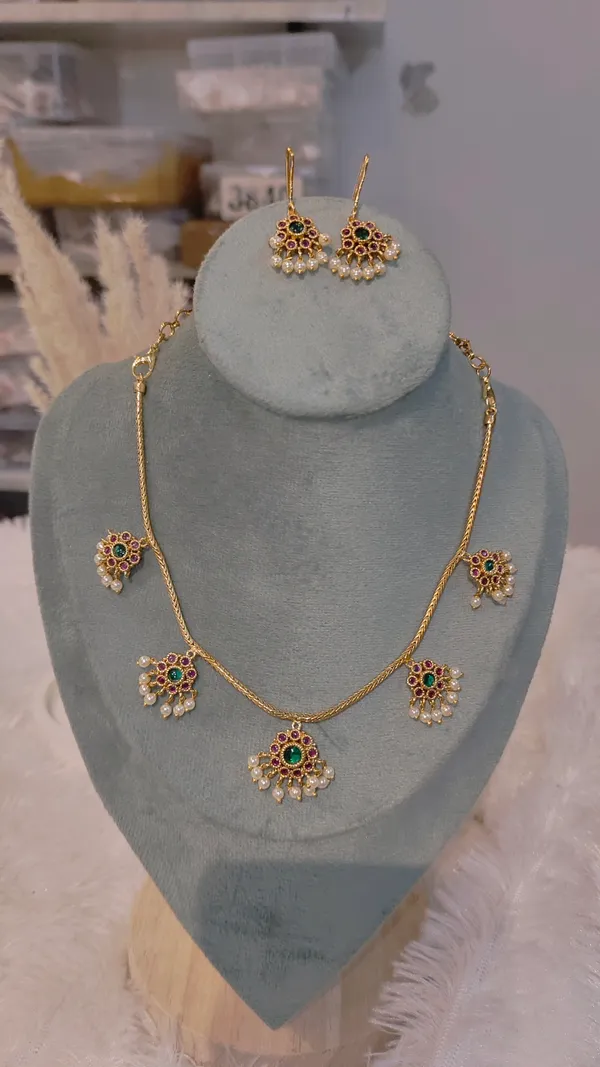KAANCHI_NECKLACE_SET_WITH_RUBY,_EMERALD_&_PEARL_DETAILING