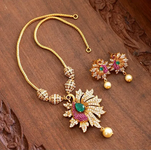 PEACOCK_GOLD-PLATED_NECKLACE_SET_WITH_AD_STONES