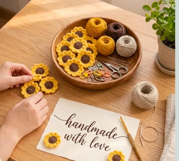 SUNFLOWER_HAIR_SCRUNCHIES_(PACK_OF_2)