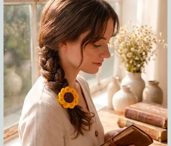 SUNFLOWER_HAIR_SCRUNCHIES_(PACK_OF_2)