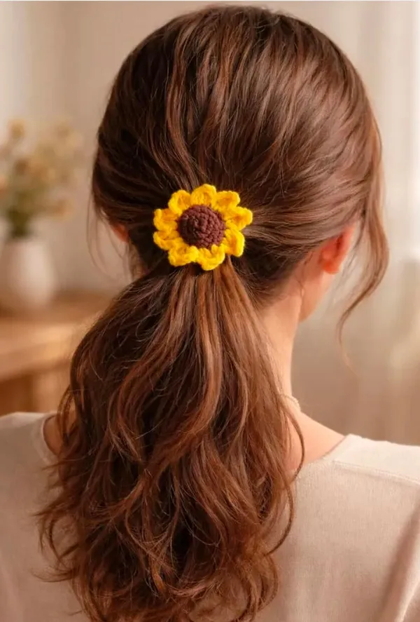 SUNFLOWER_HAIR_SCRUNCHIES_(PACK_OF_2)