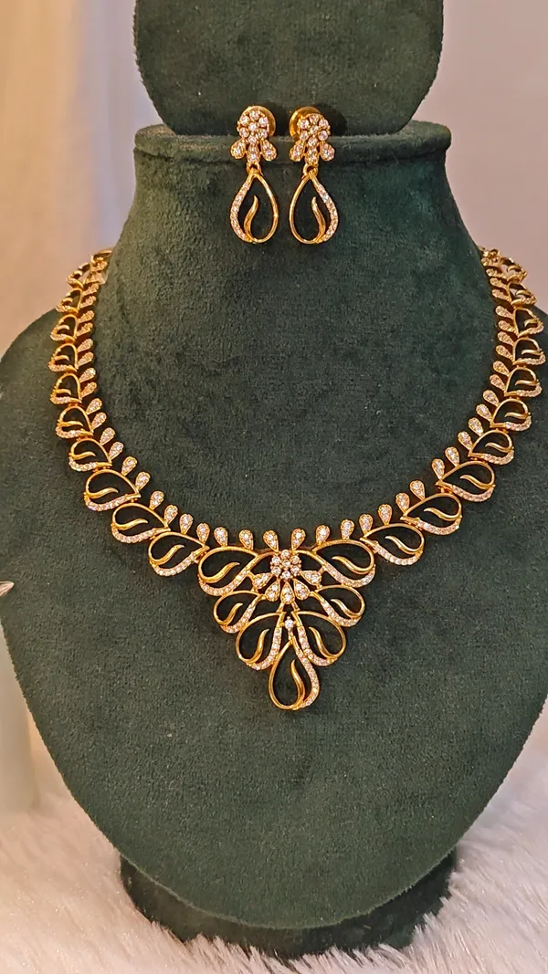 RAHA_-_GOLD-PLATED_CZ_NECKLACE_&_EARRING_SET