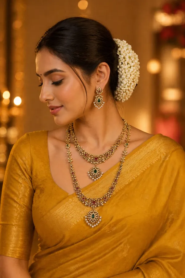 ROYAL_DUAL-LAYER_KUNDAN_NECKLACE_SET_WITH_PEARL_DROP