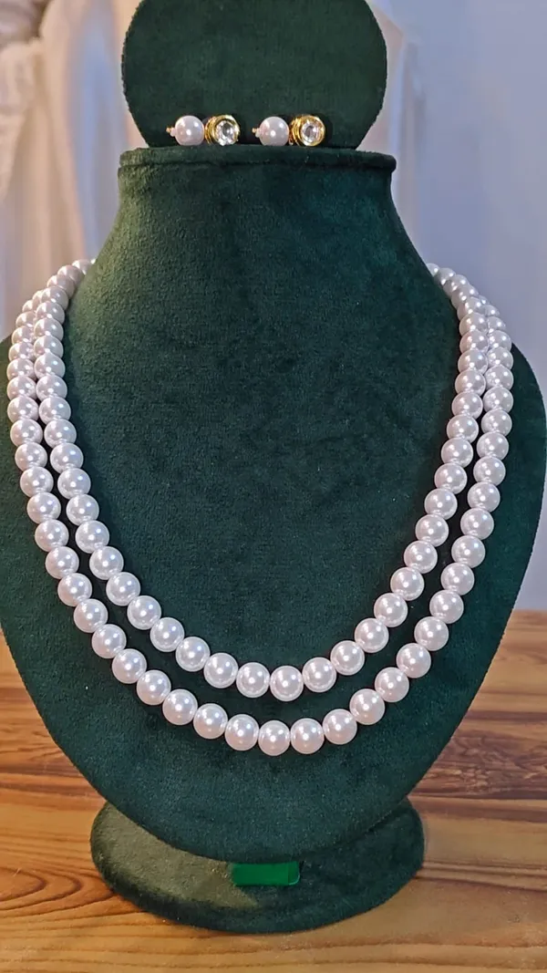 SNOW_DROP_CLASSIC_DOUBLE-LAYER_PEARL_MALA_SET