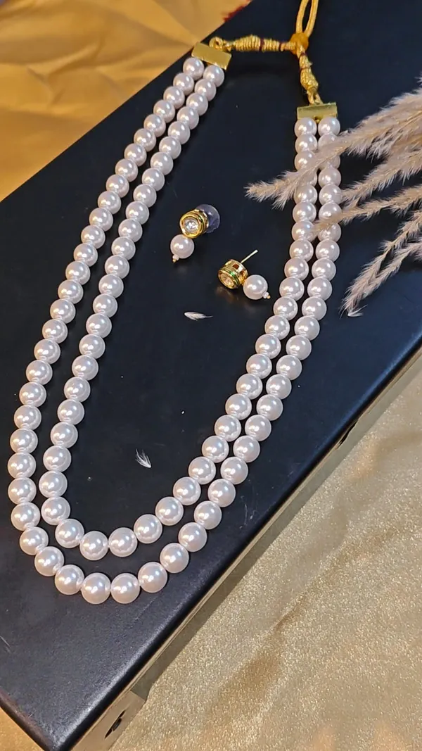 SNOW_DROP_CLASSIC_DOUBLE-LAYER_PEARL_MALA_SET