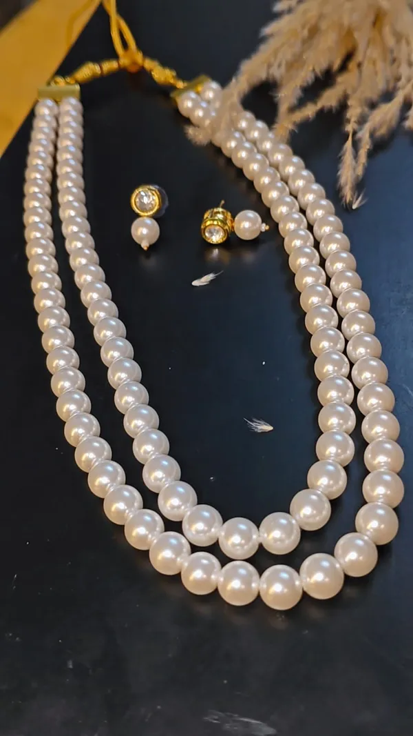 SNOW_DROP_CLASSIC_DOUBLE-LAYER_PEARL_MALA_SET