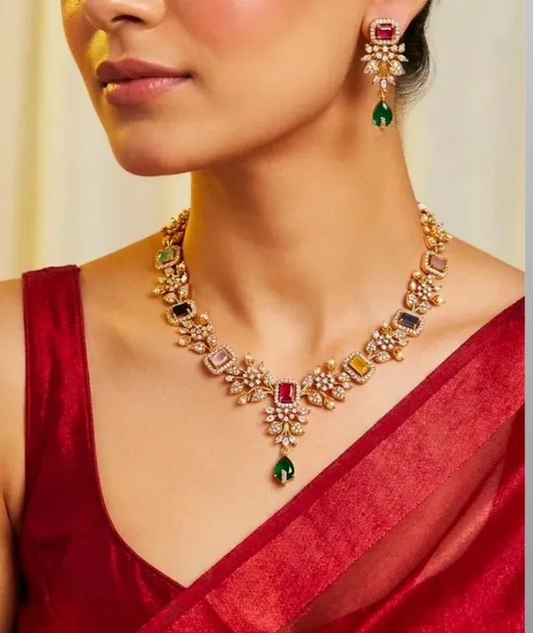 VANYA_-_NECKLACE_SET_WITH_MULTICOLOR_STONES_&_EMERALD_DROPS