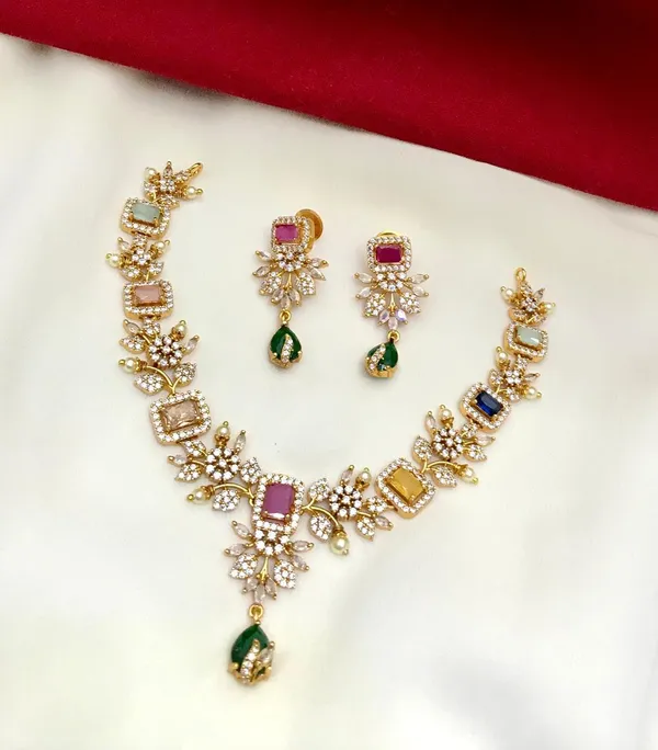 VANYA_-_NECKLACE_SET_WITH_MULTICOLOR_STONES_&_EMERALD_DROPS