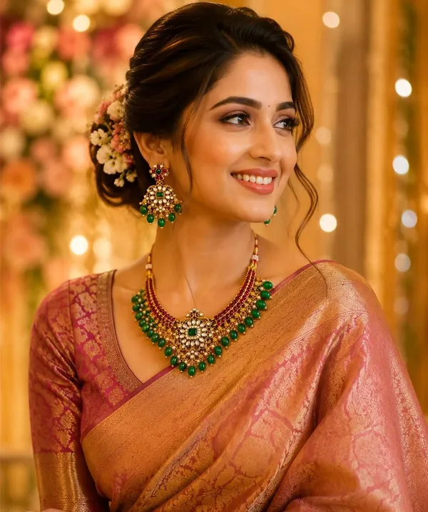 KUNDAN_NECKLACE_SET_WITH_GREEN_&_RED_BEADS