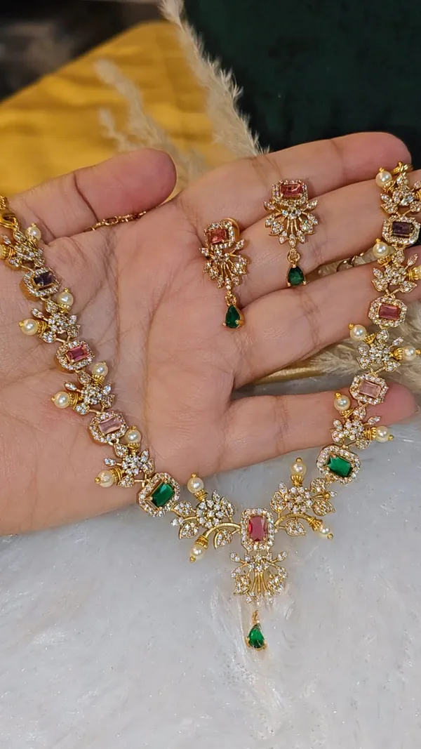 SUHANI_ROYAL_MULTI_COLORED_FLORAL_NECKLACE_SET