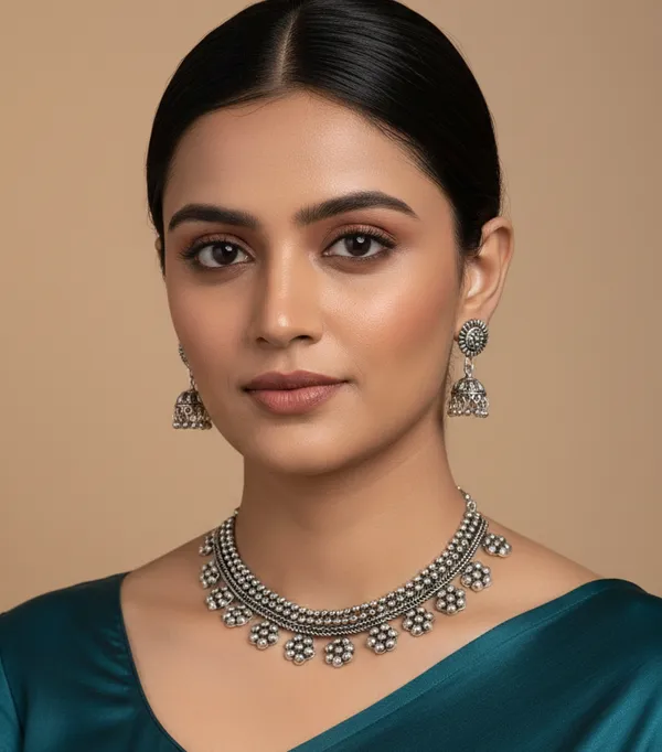 OXIDISED_SILVER_NECKLACE_-_LEAF_MOTIF
