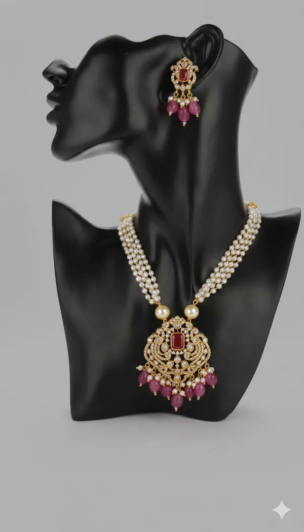 AAROHI_NECKLACE_-_BEAUTIFUL_PEARL_MALA_WITH_AD_STONE_PENDANT_IN_RUBY_PINK