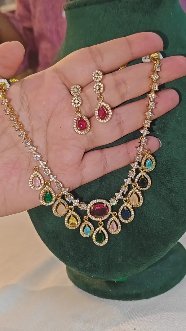 MADHURI_ELEGANT_MULTICOLOUR_TEARDROP_NECKLACE_SET_2.0_–_GOLD_FINISH