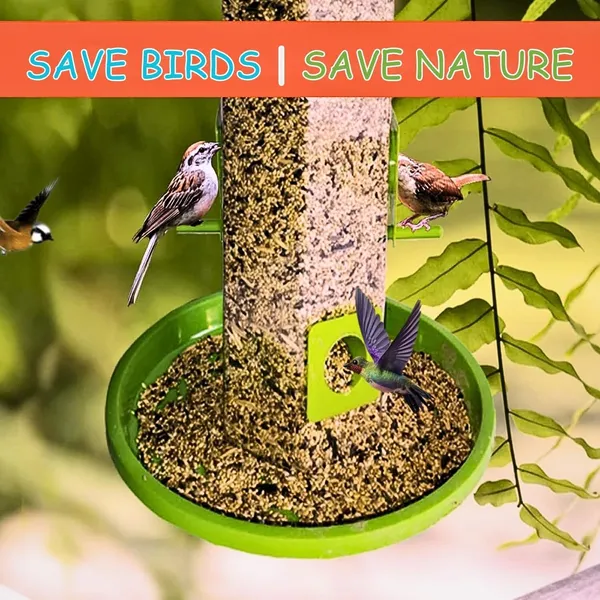 Multicolor_Bird_Feeder_Tower_|_Hanging_For_Balcony,_Window,_Garden_|_Outdoor_Plastic_Bird_Food_Feeder_|_900G_Seed_Container_For_Sparrows,_Finches,_Budgies_Tower_Feeder