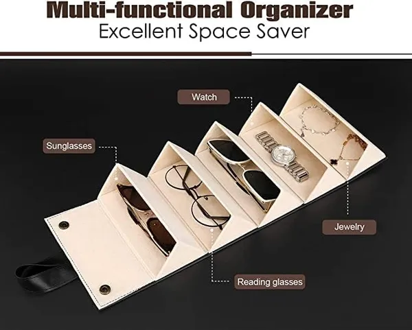 Black_Foldable_Sunglasses_Organizer_Case_5_Slot_Travel_Eyewear_Storage_Box_For_Men_Women_|_Portable_Hanging_Glasses_Holder_For_Shades,_Eyeglasses,_Reading_Glasses