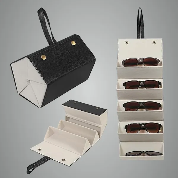 Black_Foldable_Sunglasses_Organizer_Case_5_Slot_Travel_Eyewear_Storage_Box_For_Men_Women_|_Portable_Hanging_Glasses_Holder_For_Shades,_Eyeglasses,_Reading_Glasses