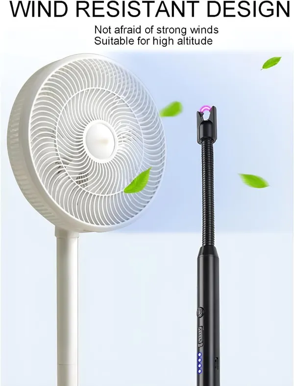 Blue_Usb_Rechargeable_Electric_Lighter_With_Led_Display_Windproof_Arc_Lighter_With_Long_Flexible_Neck_For_Kitchen,_Gas_Stove,_Candles_Bbq