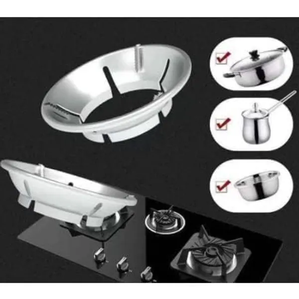 Silver_Aluminium_Gas_Saver_Burner_Cover__Windproof_Energy_Saving_Stand_For_All_Indian_Gas
