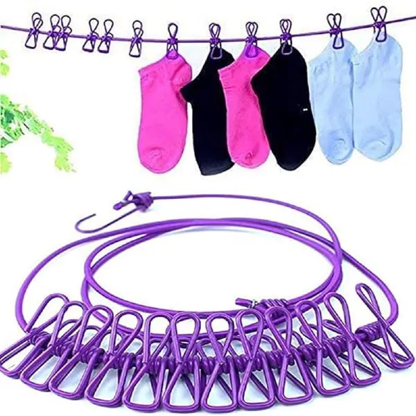 Multicolor_Pack_Of_2_Cloth_Drying_Rope_With_Hooks__Elastic_Hanging_Rope_For_Travel,_Home,_And_Outdoor_Drying__Includes_12_Clipskapde_Sukhane_Ki_Rassi_Wire_Colour