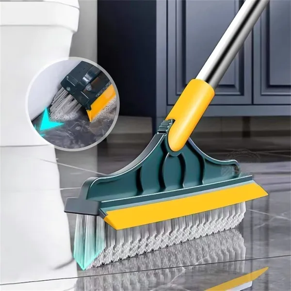 Yellow_2In1_Bathroom_Tiles_Cleaning_Brush_With_Wiper_|_120°_Rotating_Scrub_Brush_With_Long_Handle_For_Floor,_Wall_Grout_|_Purpose_Bathroom,_Kitchen_Home_Cleaning_Tool