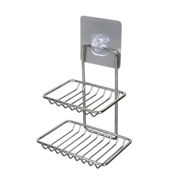 Silver_2_Layer_Soap_Holder_Steel_Magic_Sticker_Series_Self_Adhesive__Kitchen_Bathroom_Soap_Stand_Dish_Sink_Wall_Holder_14_X_10_Cm__Stainless_Steel_Queen
