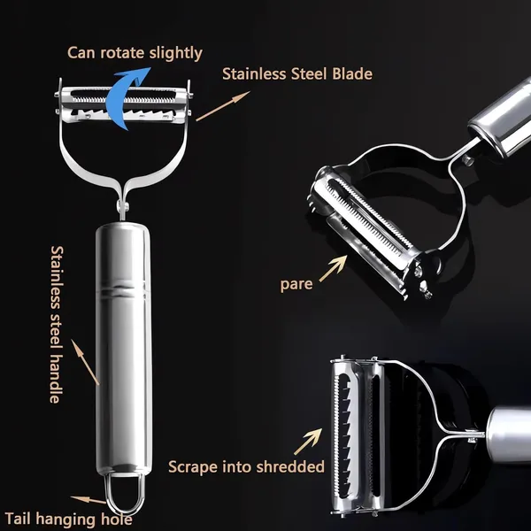 Silver_3_In_1_Peeler_Julienne_For_Salad,_Potato_Peeler,_Vegetable_Slicer,_Functional,_Fruit_Slicer,_Adjustable_Veggie_Shder,_Kitchen_Noodle_Cutter,_Stainless_Steel_Medium