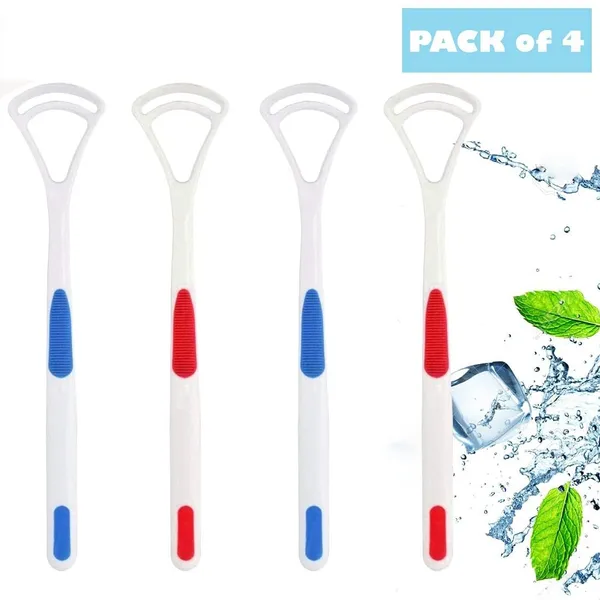 Multicolor_4_Pcs_Tongue_Cleaner_And_Toothbrush_Cover_Case_Travel_Toothbrush_Case_Tongue_Scrapper,_Plastic_Brush_Holder_For_Travel_Kit,_Tooth_Brush_Holder_For_Traveling_4_Pcs