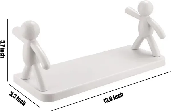 White_Selfadhesive_Nodrill_Bathroom_Shelf_Wallmounted_Kitchen_Storage_Cabinet_Purpose_Organizer_With_Hooks_Dustproof_Doors_For_Toiletries,_Spices,_Makeup_Skincare